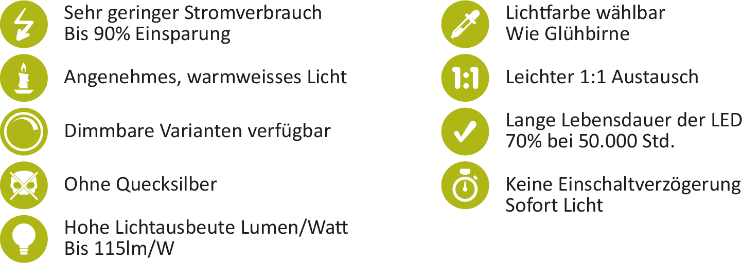 LED-Leuchtmittel - Ihre Vorteile